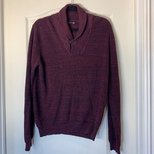Anthony of London Men’s Lightweight Burgundy Knit Sweater –‎ Preppy Classic (M)